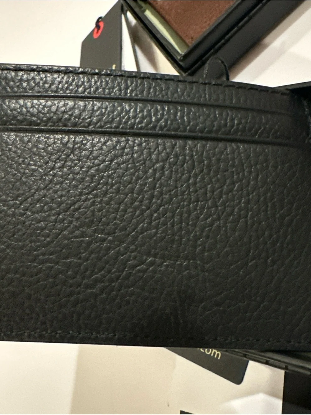 Ted Baker Black and Brown Pebbled Leather Card Holders with Gold Logo